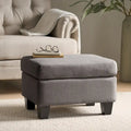 Pouf en tissu avec pieds en bouleau — Repose-pieds ou siège d'appoint