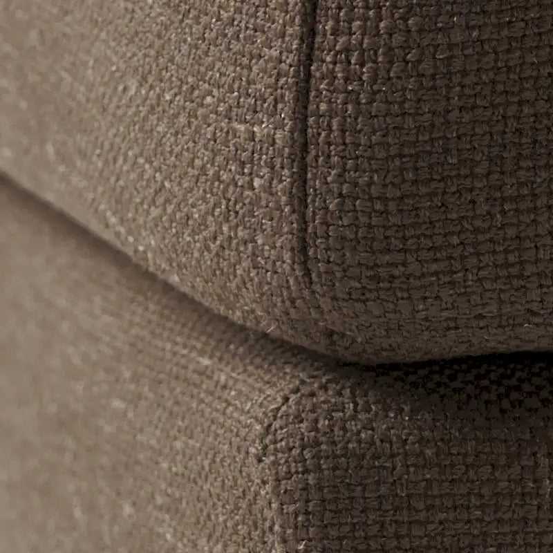 Pouf en tissu avec pieds en bouleau — Repose-pieds ou siège d'appoint