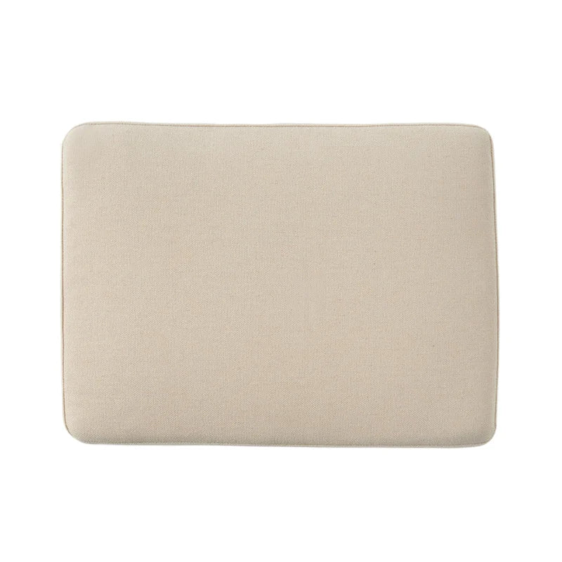 Pouf en tissu avec pieds en bouleau — Repose-pieds ou siège d'appoint