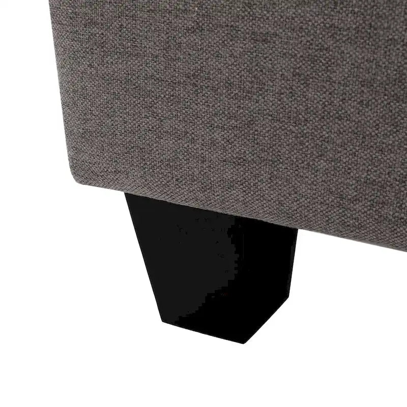 Pouf en tissu avec pieds en bouleau — Repose-pieds ou siège d'appoint