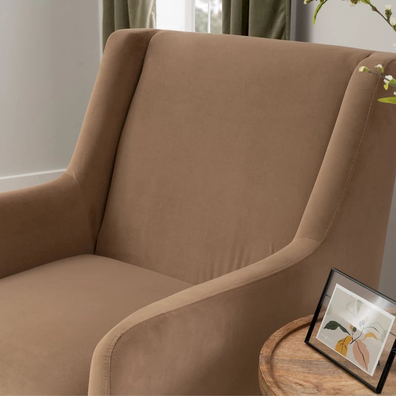 Fauteuil pivotant à 360° avec dossier haut et accoudoirs — Sherpa blanc