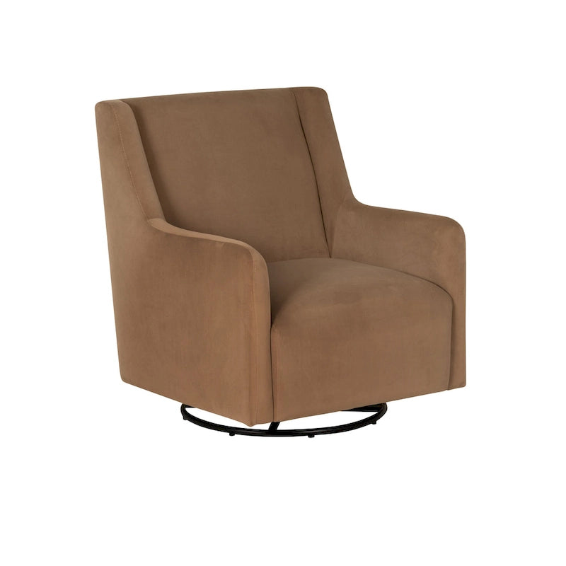 Fauteuil pivotant à 360° avec dossier haut et accoudoirs — Sherpa blanc